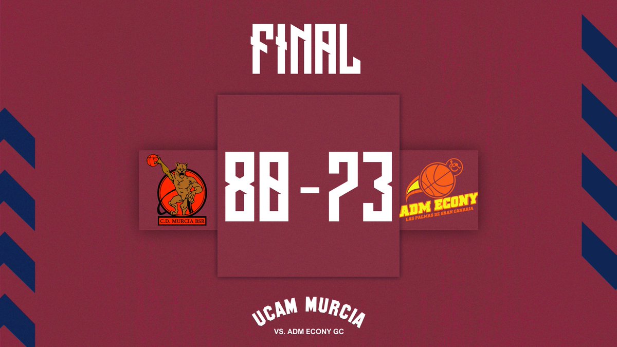 🏀 UCAM MURCIA BSR 🆚 ADM ECONY GC
 
¡FINAAAL, FINAAAL, FINAAAL!
​
¡El UCAM Murcia BSR vuelve a la Liga BSR y conquista la victoria número 15 en casa!
​
📊cutt.ly/Bewe7REh
​
#TheLegacy