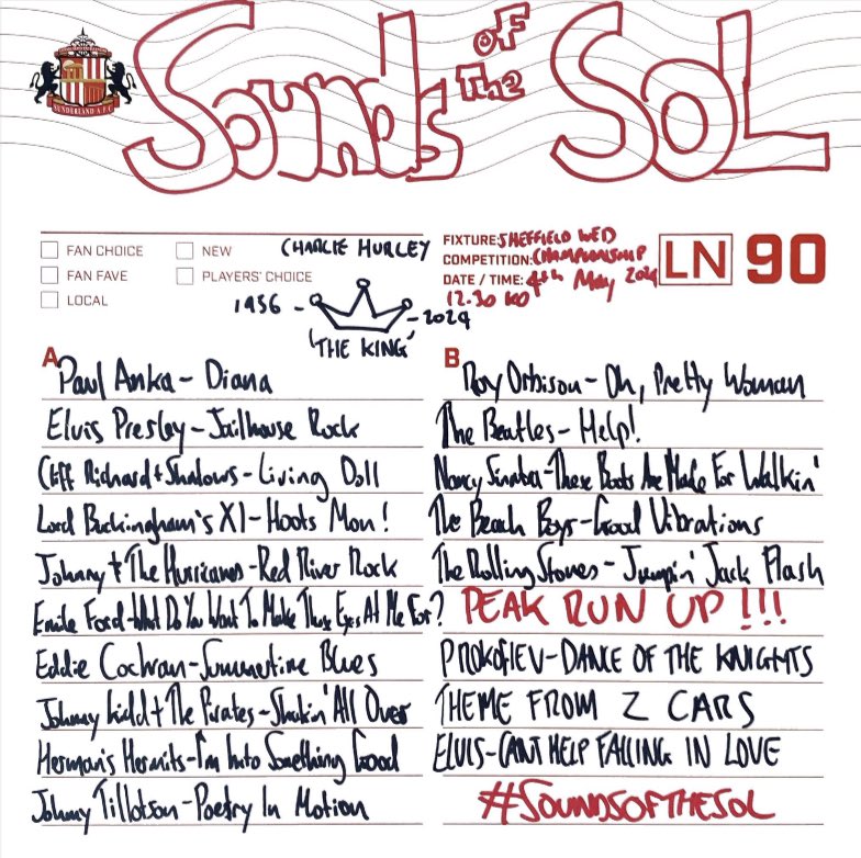 The final #soundsofthesol of the season and it features some of the hits from Charlie Hurley’s playing days at Roker Park @SunderlandAFC