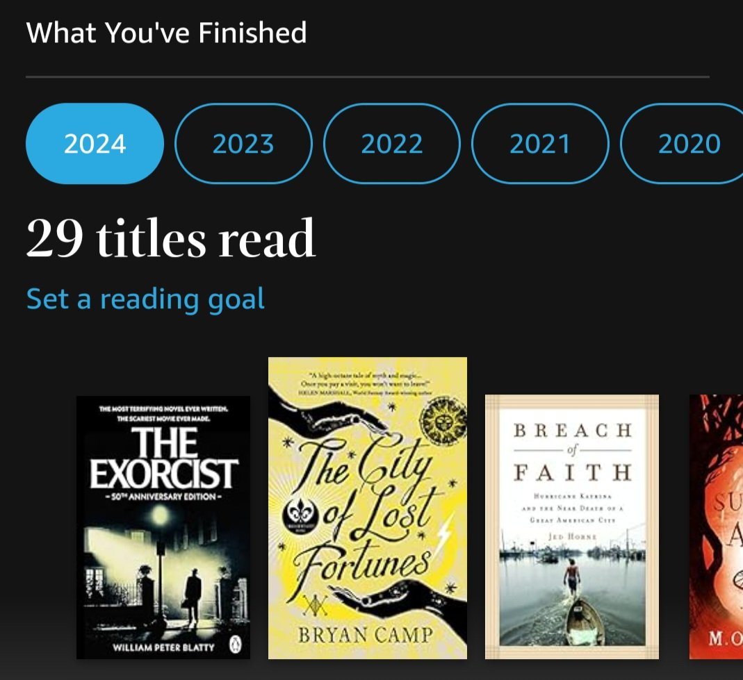 29 books read so far in 2024. Definitely going to beat my goal of 63 books read in 2023 🤓📚 #Books #BooksOfTwitter #EReader #BookLovers #Reading #BookWorm ✨️💜