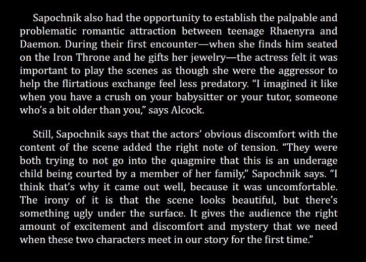 for those who vehemently claim the necklace daemon gives to rhaenyra in ep1 was just a normal gift and that it wasn’t intended to be grooming/courting, here: