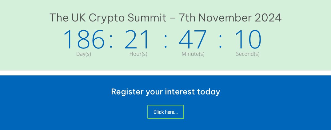 Will you be at this years U.K Crypto Summit?

Register your interest now at

ukcryptosummit.co.uk

#UKCryptoSummit #CryptoSummit #BlockchainSummit #CryptoEducation #BlockchainEducation #CryptoRegulation
