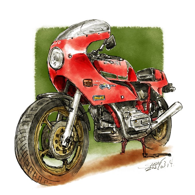 「バイク」 illustration images(Latest))