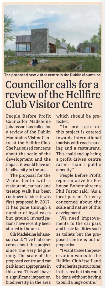 SavetheHellfire (@savethehellfire) on Twitter photo Thank you to <a href="/cllrjohansson/">Cllr Madeleine Johansson</a> for calling for a review of <a href="/sdublincoco/">SDCC</a> planned €35M overscaled #vanityproject at the Hellfire. Time for the remaining 39 Councillors to step up. #capacity #biodiversity
Over 30.5K have said NO.
change.org/p/save-the-hel…
<a href="/DublinGazette/">Dublin Gazette Newspapers</a> Thank you to <a href="/cllrjohansson/">Cllr Madeleine Johansson</a> for calling for a review of <a href="/sdublincoco/">SDCC</a> planned €35M overscaled #vanityproject at the Hellfire. Time for the remaining 39 Councillors to step up. #capacity #biodiversity
Over 30.5K have said NO.
change.org/p/save-the-hel…
<a href="/DublinGazette/">Dublin Gazette Newspapers</a>