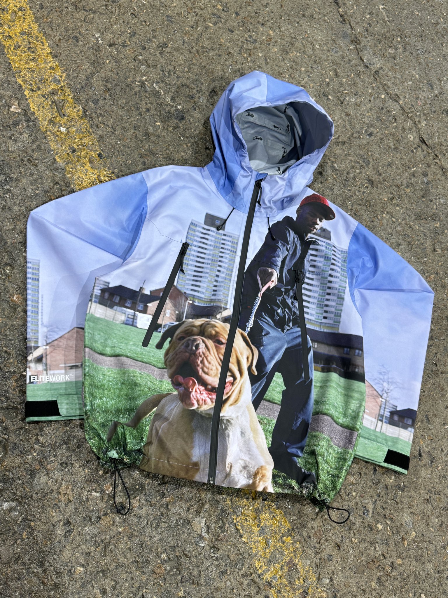 Corteiz Elitework Shell Jacket - Blue Corteiz Elitework Shell Jacket - Blue