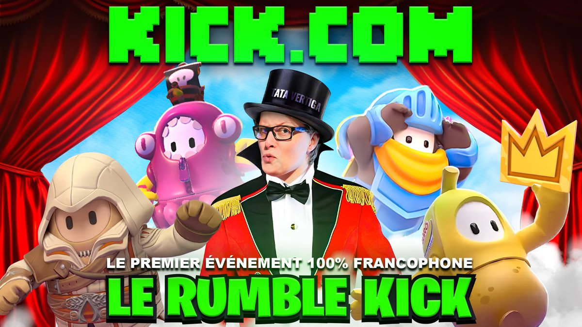 TataVertiga's tweet image. 🎉 J'ai l'honneur, que dis-je le privilège de vous annoncer officiellement le premier évènement 100% Francophone sur @Kick_FR : LE RUMBLE KICK !

💚 Afin de démontrer qu'avec rien, nous sommes capables de beaucoup. J'ai convié plusieurs Streameurs à venir profiter d'un moment…
