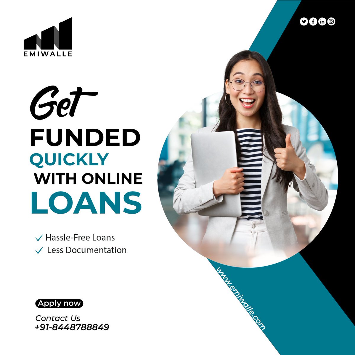 Gain access to personalized loans, tailored to your needs, whether it's a short-term boost or a personal endeavor. 

#shorttermloans #instantloan #loan #loanprovider #loanservices #emiloan #business #money #finance #shorttermbusiness #buinessloan #instantbusinesloan #onlineloan