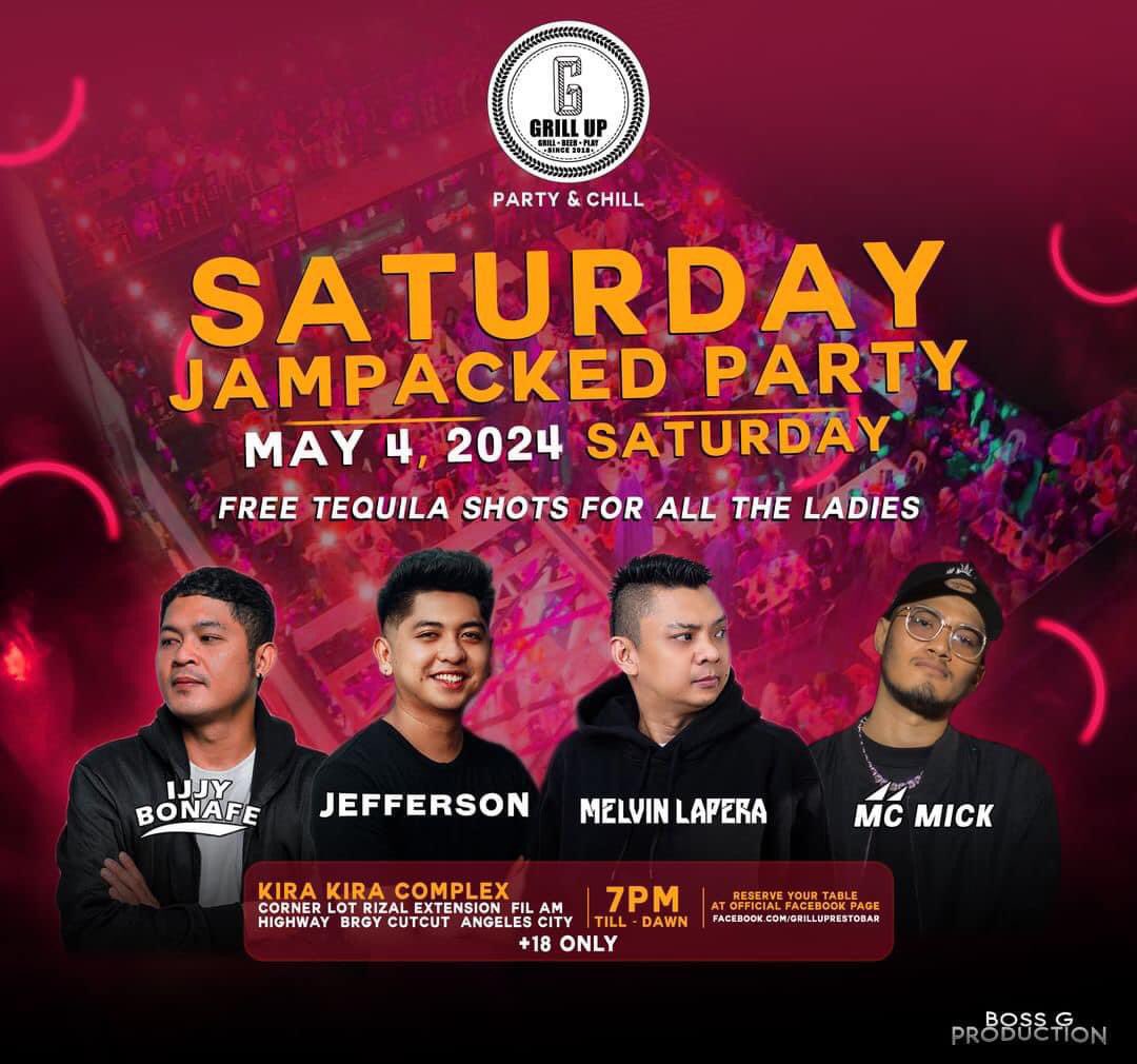 Absolutety another jampacked saturday night only at GRILL UP RESTO BAR! Wag kayo mag jacket, mainit mamaya! Hahaha! See you everyone! 😎🐍
#djmelvinlapera #notoriouscrew #ravepampanga #feelthevibe #mambadj #mambaarmy #grillup #grillupresto #grilluprestobar #angeles #angelescity