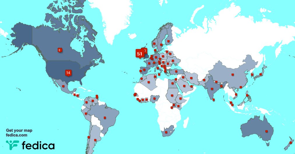 I have 13 new followers from India, and more last week. See fedica.com/!22Q11_Ireland