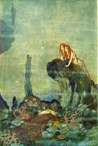 Full fathom five thy father lies Of his bones are coral made. Those are pearls that were his eyes. Nothing of him that doth fade But doth suffer a sea change Into something rich and strange. The Tempest A1Sc2 #ShakespeareSunday #BookWormSat art: Edmund Dulac
