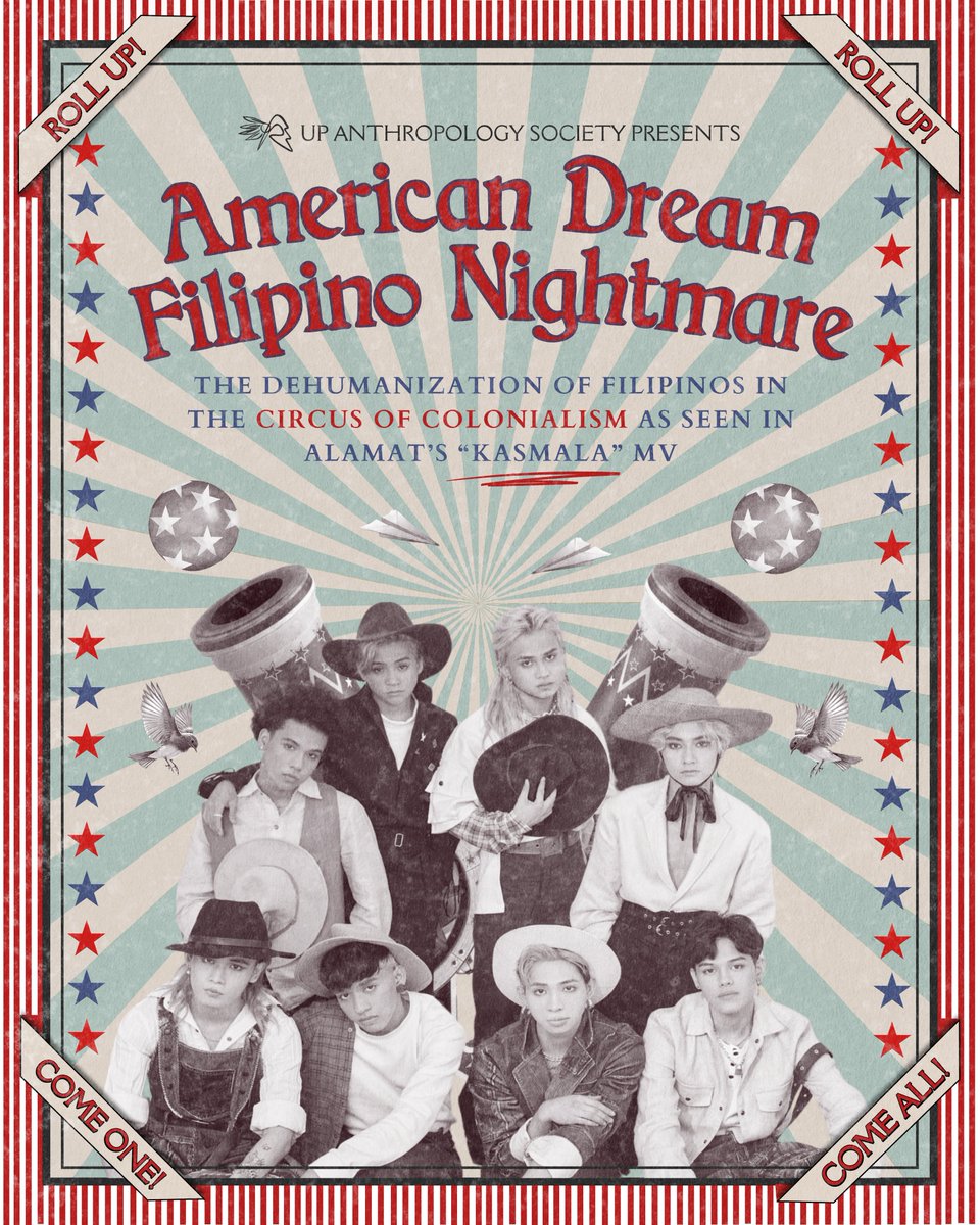UPAnthroSoc's tweet photo. As UP AnthroSoc celebrates 60 years, we also want to look back on 120 years since the St. Louis World’s Fair – through an analysis of P-Pop Group ALAMAT’s KASMALA MV!

Written by: Aidrielle Raymundo, Reed Viceral, &amp; Juris Villegas
Layout by: Clarenz Francisco &amp; Monique Ordaniel https://t.co/usIsS5foL2
