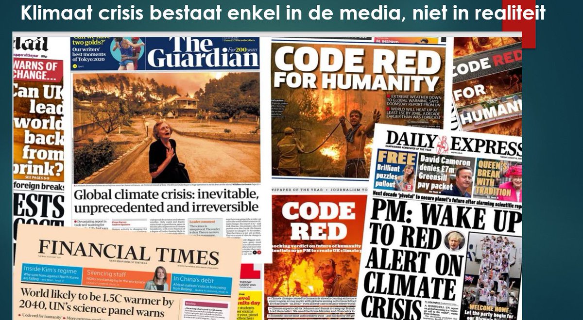 Klimaat crisis bestaat enkel in de media , niet in de fysische realiteit. 😇😎