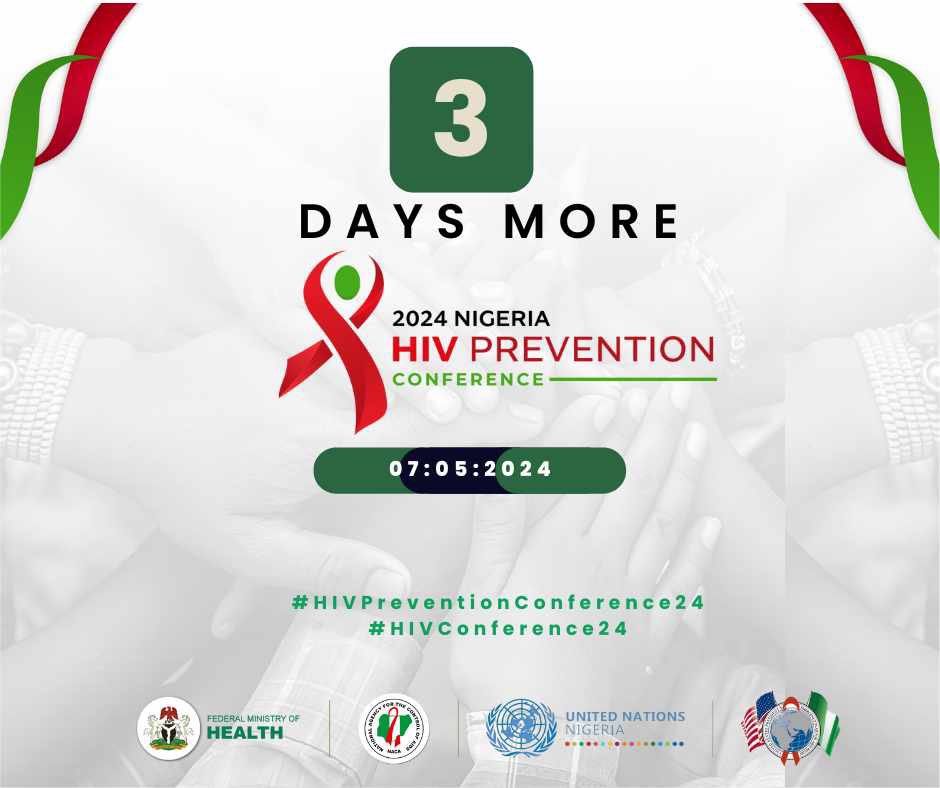 Get ready to kick off the countdown! Only three days left until the 2024 Nigeria HIV prevention conference. Spread the word and make sure everyone knows, it’s an event you won’t want to miss. See you there!

#AYP4Change
#NHIVYPC2024
#BeAChangeAgent