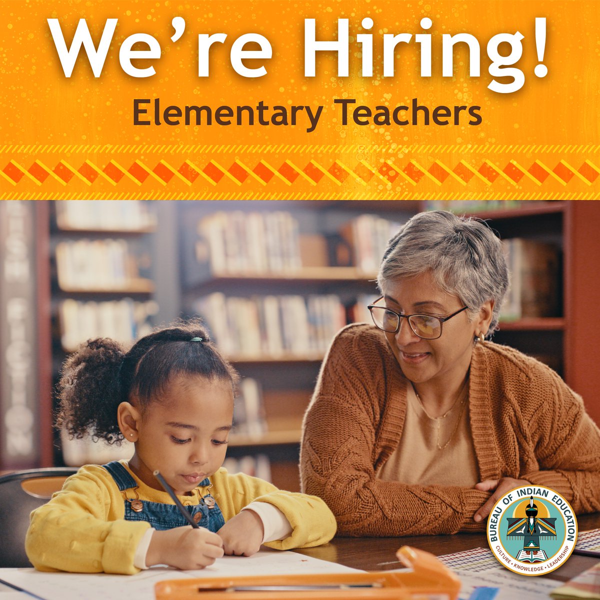 BIE is hiring elementary and early childhood teachers committed to Indigenous education with openings in North Dakota, South Dakota and New Mexico. If you are committed to Native education, apply now! ➡️ 

usajobs.gov/Search/Results… 

#NativeEd #IndianCountry