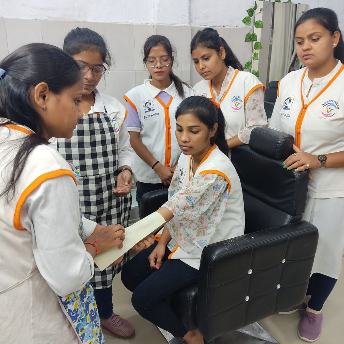 Practice makes us perfect!
The more you practice, the more perfect you become.

Beauty and Wellness trainees at VJM’s Anand Dham Kaushal Vikas Kendra, Faridabad, practicing their skills with teammates.

#Skilldevelopment #kaushalvikaskendra #training #trainingcourse #vjm #PMKVY