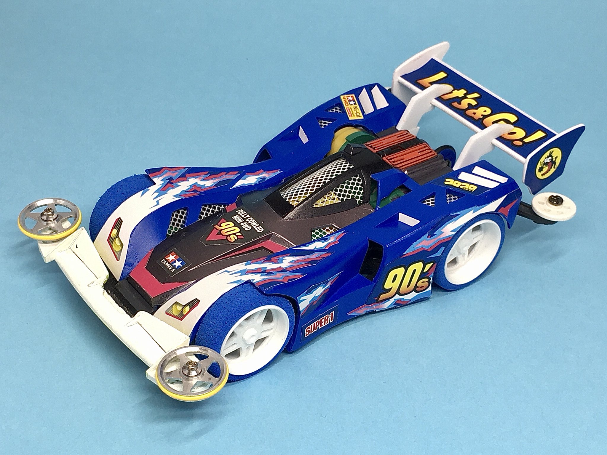 ミニ四駆 大径伝説色クリーム♪ Thunder-Drift Running and Thread Limiter Car JCJC1.91sec