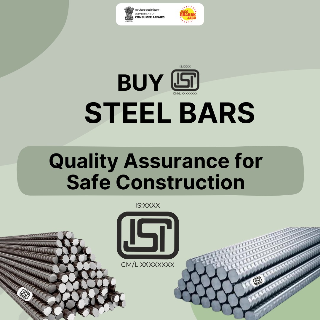 Choose ISI-marked steel bars for guaranteed quality and safety in construction. #ISIMarkedSteel #QualityAssurance #ConstructionSafety