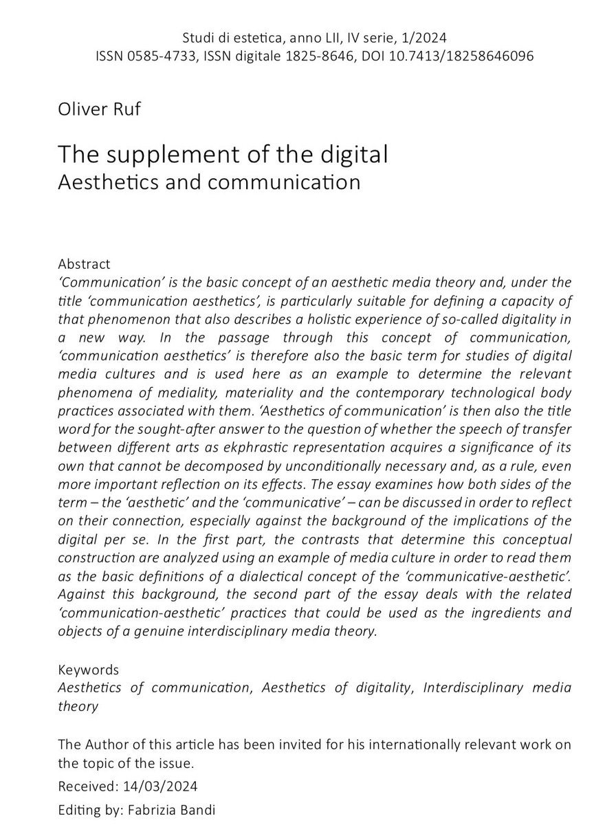 Upcoming: „The supplement of the digital“
