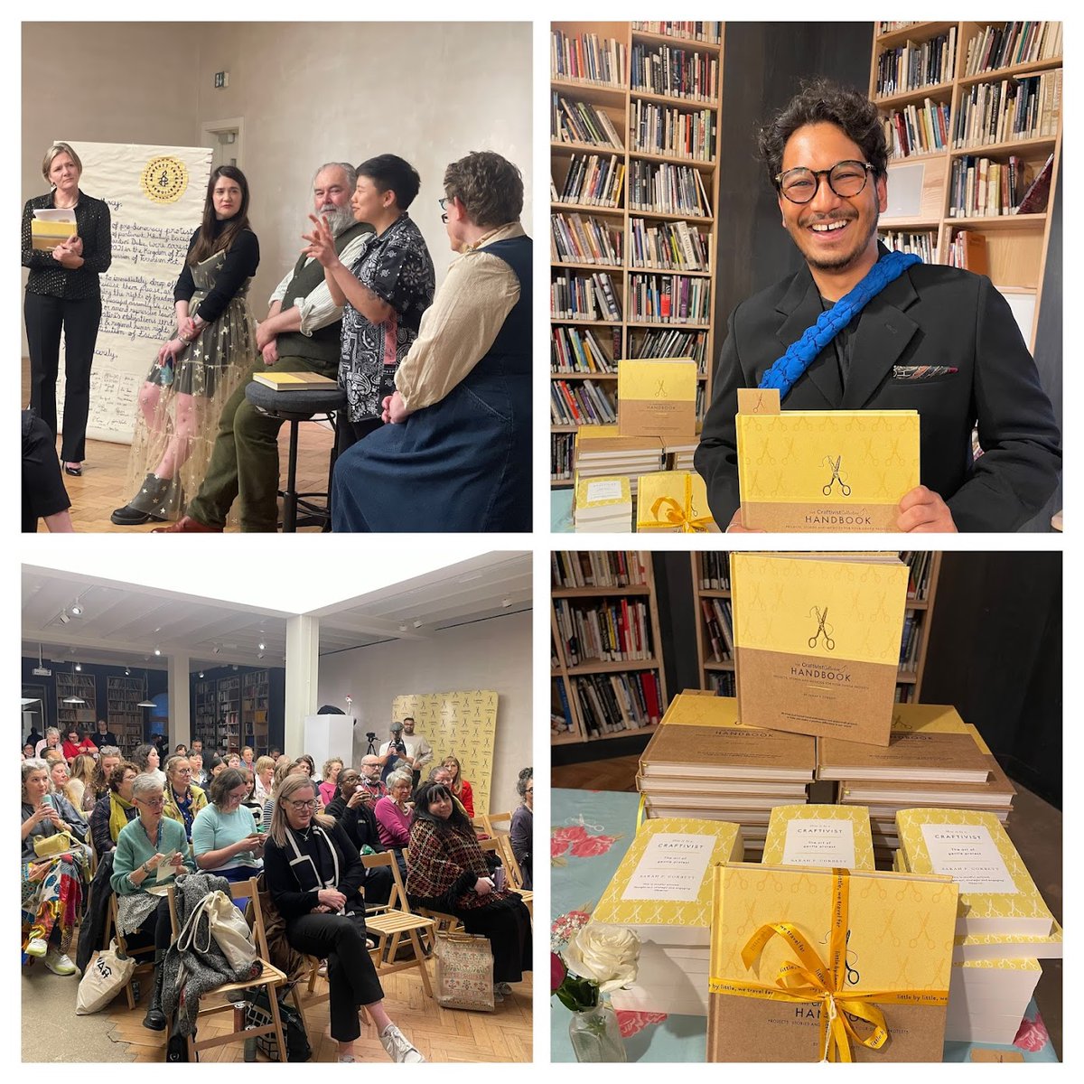 <a href="/SarahPCorbett/">SarahPCorbett</a> <a href="/natmelt/">natalie melton</a> <a href="/CraftsCouncilUK/">Crafts Council UK</a> @unbounders An incredible launch for <a href="/SarahPCorbett/">SarahPCorbett</a> @Craftivistshosted <a href="/natmelt/">natalie melton</a> <a href="/CraftsCouncilUK/">Crafts Council UK</a> HQ to celebrate the launch of #TheCraftivistCollective @unbounders. Such a lovely vibe full of change-makers, workshops, goodwill, hope for the future and an excellent panel discussion.🙏🏼🧵🪡