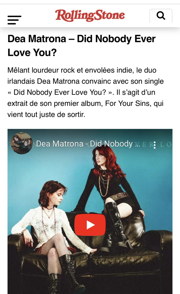 Merci @RollingStoneFra for the feature! 🇫🇷