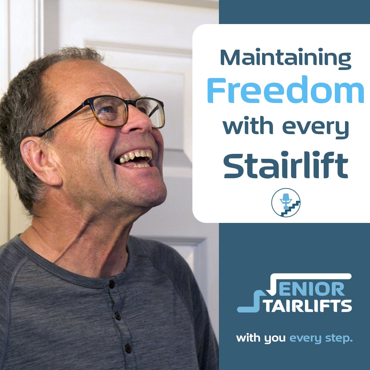 We want to help older adults maintain their freedom, independence & autonomy. With a stair lift in your home you & your loved ones will be at ease of mind with safety being maintained.

call us on: 0800 995 6019
for a stairlift that's right for you.

 #AgingInPlace #stairlift