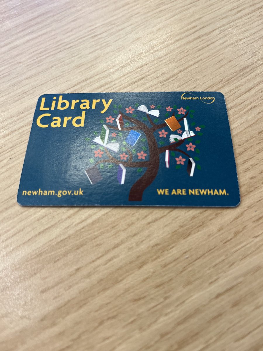 And a brand new greener library card - luckily in my favourite colour! ⁦@NewhamLondon⁩