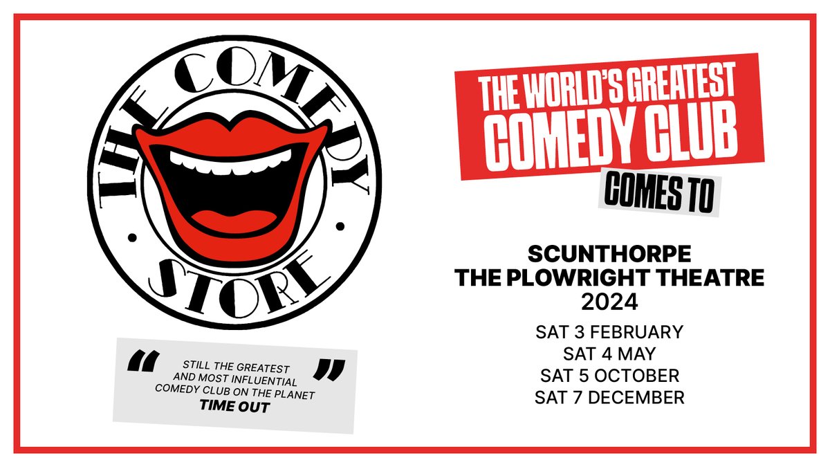 Fancy a good belly laugh tonight in Scunthorpe? It's The Comedy Store, with line-up @mattbraggcomedy, @Thegavinwebster, @RyanMoldComedy & Adam Staunton. Buy tickets on the door tonight! 🎭 The Plowright Theatre 📞 01724 296296 (open til 2pm today) 📲 tinyurl.com/2p9wh4e8