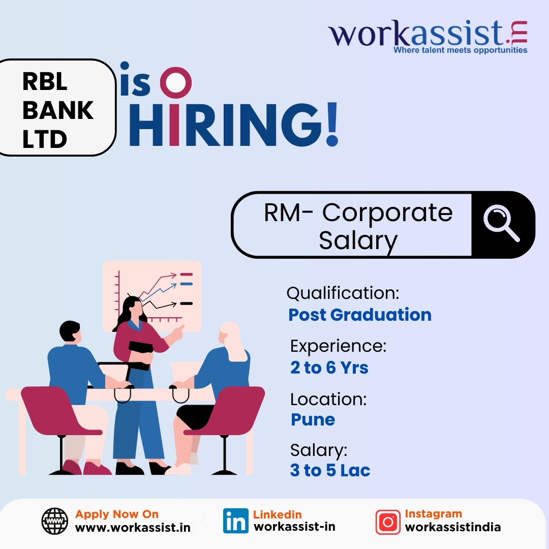 #RblBank Ltd is hiring for a #RM- #Corporate #Salary through Workassist. Apply Now: bit.ly/4boIbmg

Visit Our Telegram Channel: t.me/workassistjobs

#newjobalert #workassist #jobseekers #joblisting #careergoals #dreamjob #careeradvice #futureofwork #rmjobs #Jobs