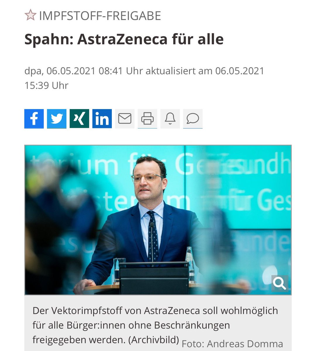 @dablitz_f Rote-Hand-Brief war schon in 04/21 da. Trotzdem gab #Spahn #AstraZeneca dann im Mai 2021 für alle (!) wieder frei, ab 18 Jahren, trotz #STIKO-Empfehlung seit Ende März nur noch ab 60J. akdae.de/fileadmin/user…