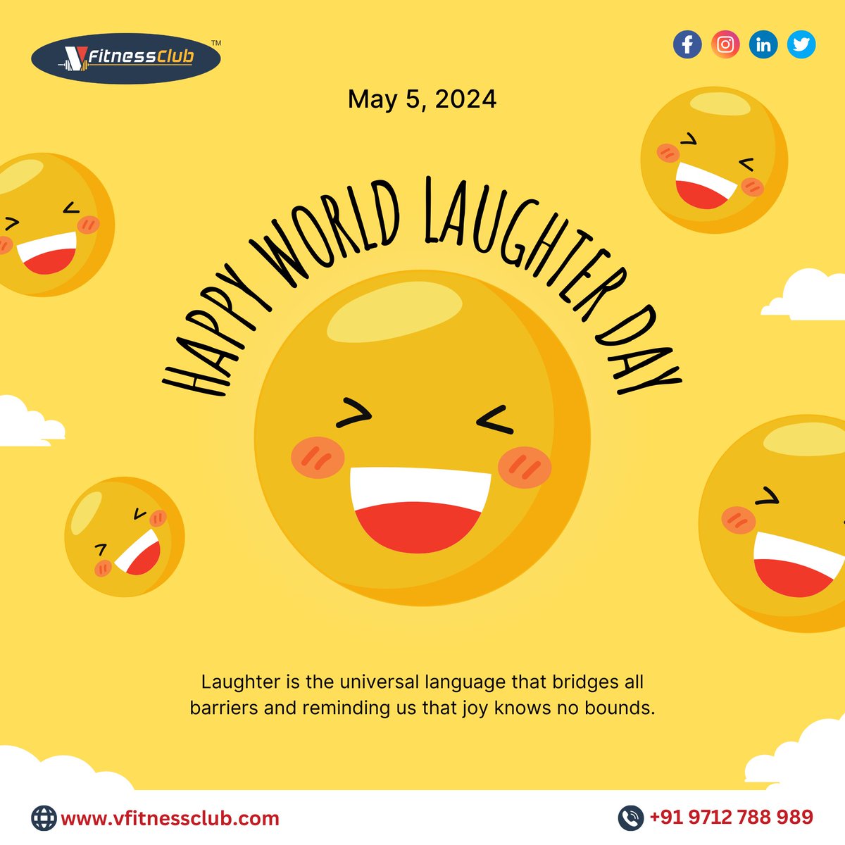 Laughter is the shortest distance between two people

#LaughterDay #SpreadTheLaughter #JoyfulMoments #LaughOutLoud #HappinessEveryday #SmileMore #LaughterIsTheBestMedicine #ShareTheJoy #KeepLaughing #LaughterDay2024