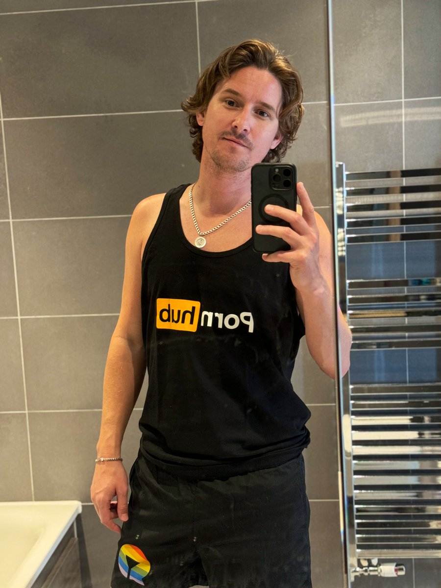 Asking for me… it’s totally acceptable to go for a 10km run in my @stripchat shorts and @Pornhub tank top merch from the @GrabbysEurope in London, right?
