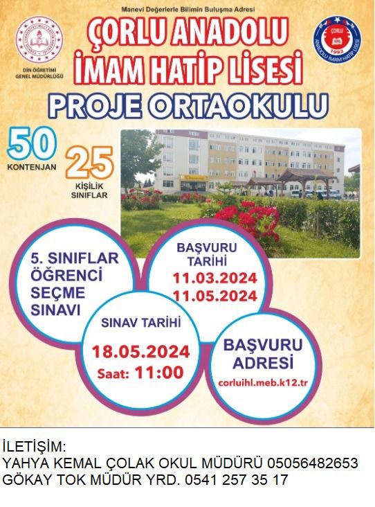 ÇORLU ANADOLU İMAM HATİP LİSESİ (@corlu_aihl) on Twitter photo 