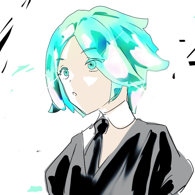 「androgynous green hair」 illustration images(Latest)