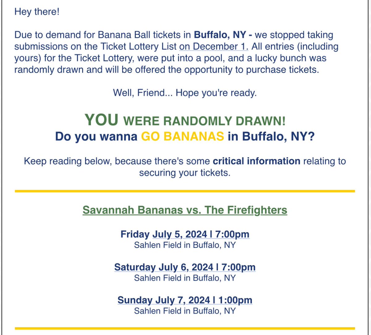 I see a few people on here didn’t win the Savannah Banana ticket raffle. My son did and unfortunately we have a conflict now and will be unable to attend. Not positive, but I am assuming tickets are transferrable? If you need some tickets, hit me up before Monday. Can buy up to 5