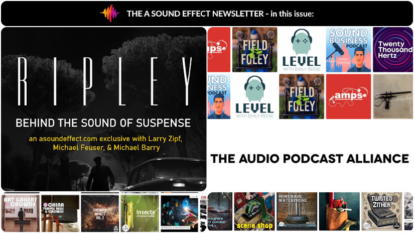 📫 1 more chance to read the newsletter:  Get 15 free sound effects, go behind RIPLEY's riveting sound, hear 6 excellent podcasts, discover Antarctic soundscapes & more... mailchi.mp/asoundeffect/r…
#sounddesign #gameaudio #gamedev #filmsound #filmmaking #audiopost #postproduction