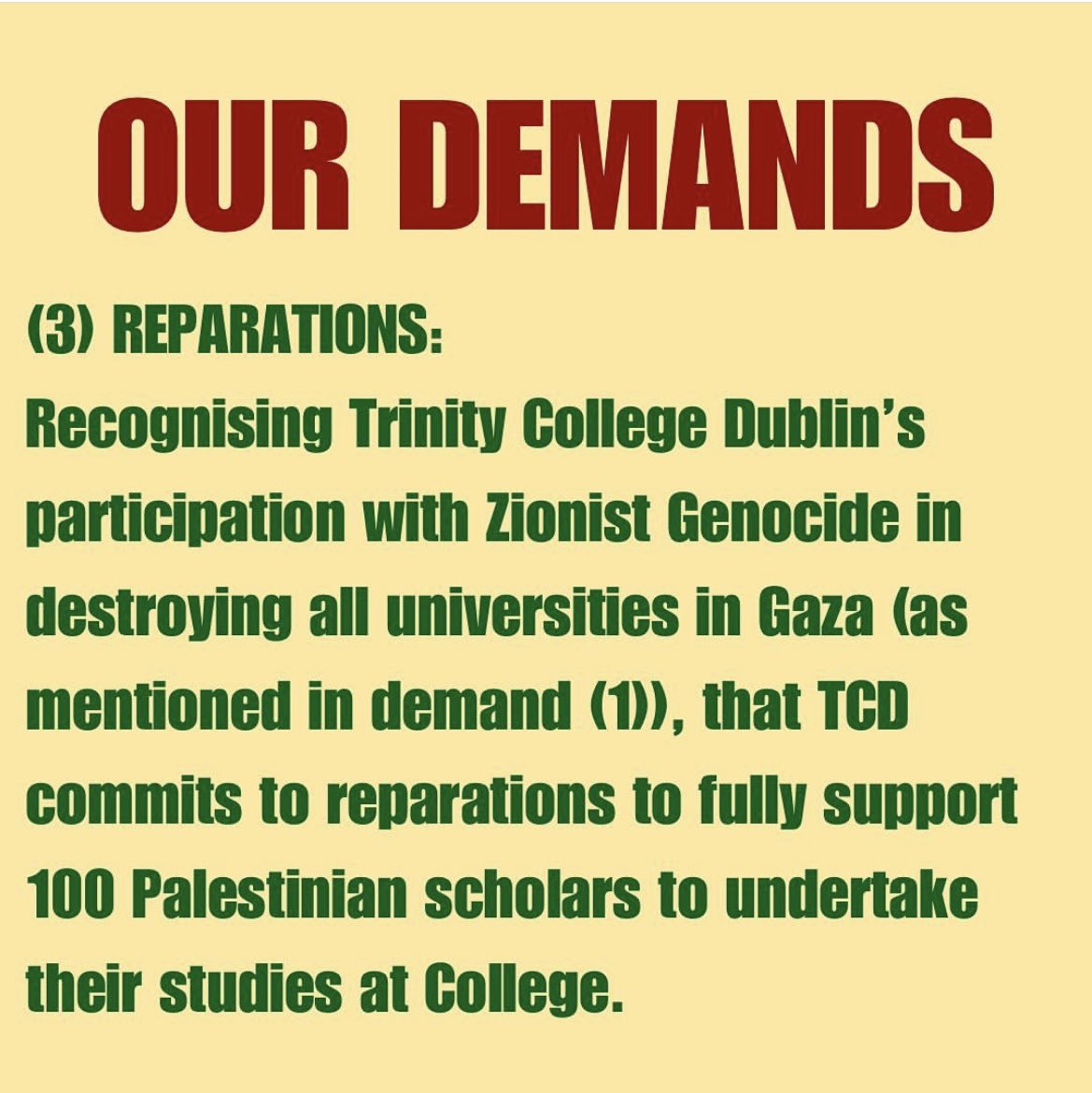 WE HAVE STARTED AN ENCAMPMENT ON TRINITY’S CAMPUS. TRINITY HAS CLOSED DOWN THE CAMPUS TO EVERYONE EXCEPT STUDENTS AND STAFF. WE NEED ALL THE SUPPORT WE CAN GET FROM STUDENTS AND STAFF FREE PALESTINE ALL EYES ON GAZA 🇵🇸🇵🇸🇵🇸🇵🇸🇵🇸🇵🇸🇵🇸🇵🇸