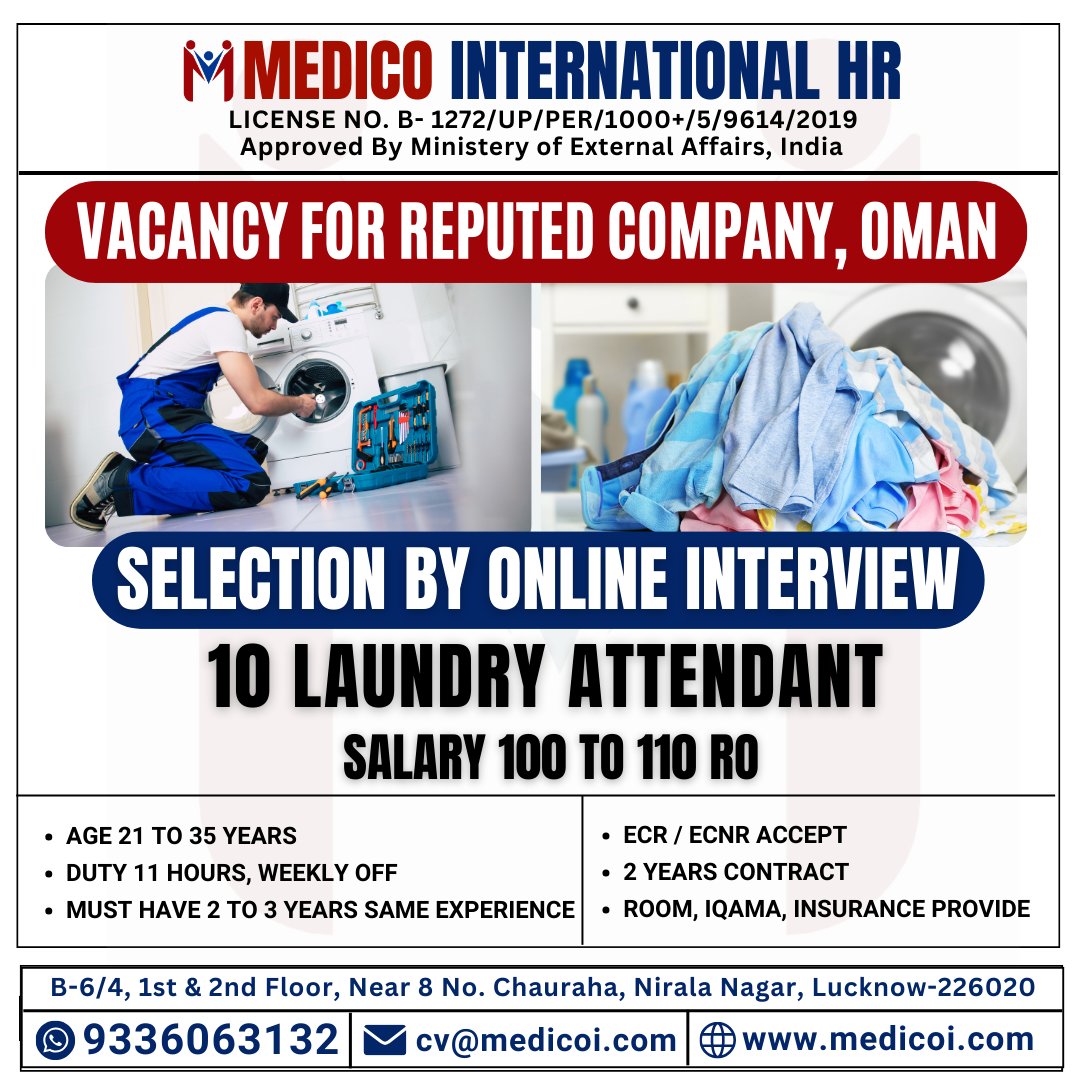 10 LAUNDRY ATTENDANT
==
For apply please Call/ WhatsApp us: +91 9336063132

#laundryattendant #drycleaningservice #covid #washandfold #laundryservice #laundryday #laundrytime #blackownedbusiness #startup #entrepreneur #womeninbusiness #charlottenc #laundry #drycleaning