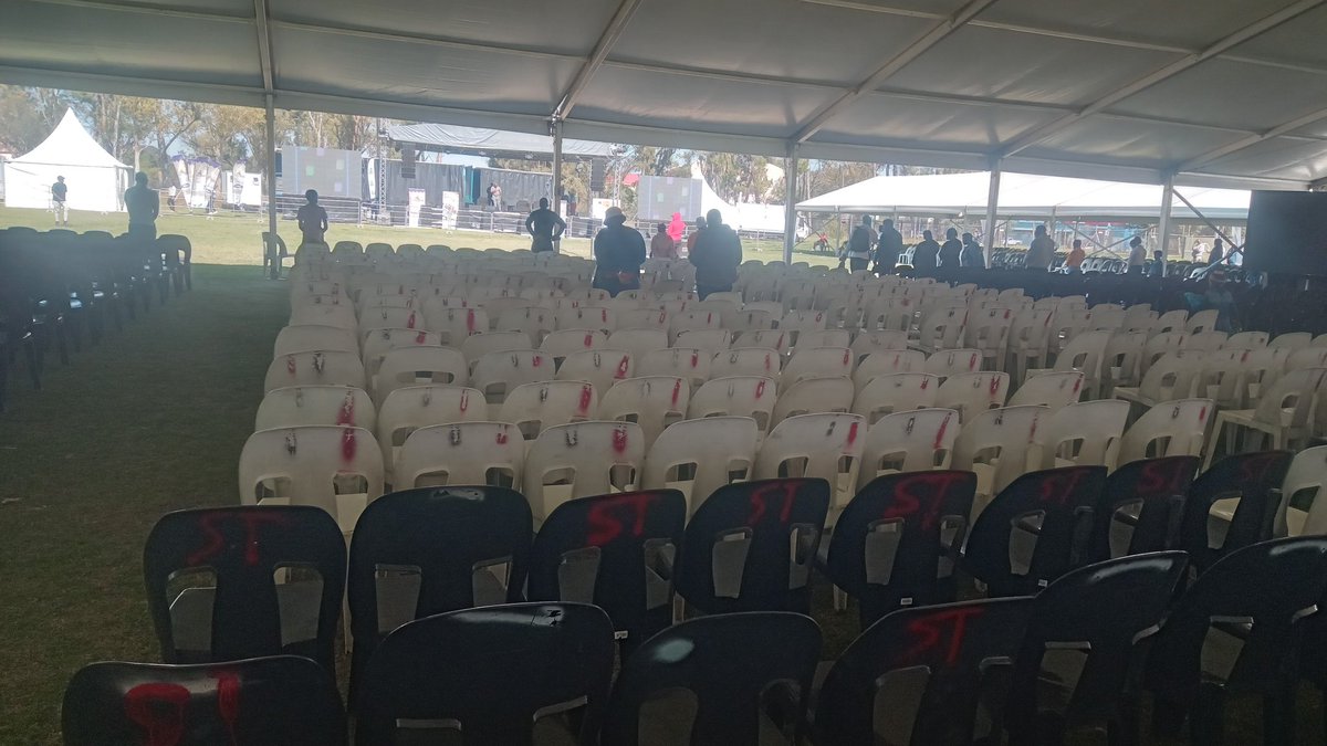 A lot of empty seats at the supposed 30 Years of Freedom Celebration in Thaba Nchu, Free State, held by the FS Department of Sport & Culture.

#IblewIt 
#giantsofthecity 
#CIPC
#KendrickLamar
#UncleWaffles
#TshepoMakhekhe
#Glenvista
#OrlandoPirates
#LuthuliHouse
#sizokthola