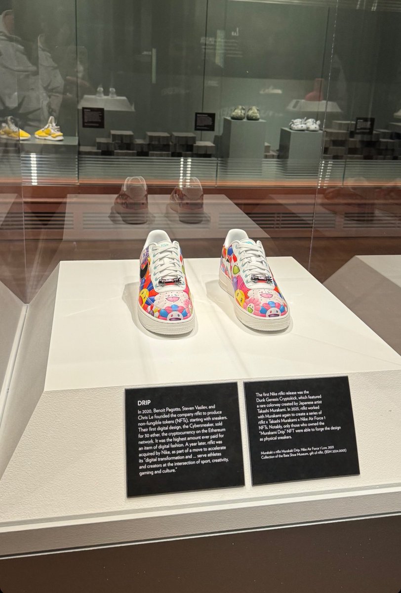 RTFKT AF1s are displayed in a museum. 
We’re built different. 👟🏛️