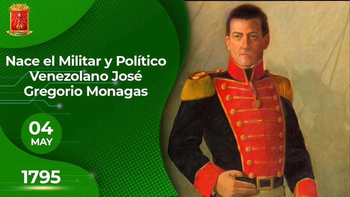 Un día como hoy nace  José Gregorio Monagas, militar y político cuya trayectoria marcó un hito en la historia de Venezuela. Su valentía en el campo de batalla y su visión estratégica lo convirtieron en un pilar fundamental de nuestra gesta independentista.