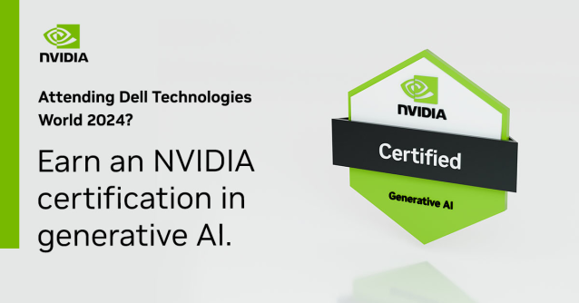 Attending #DellTechWorld? Earn this industry-first solutions badge with Dell Technologies data #engineering badge and NVIDIA's #generativeAI large language models #certification. Start preparing today: nvda.ws/3UJHFcY bit.ly/4a45hh1