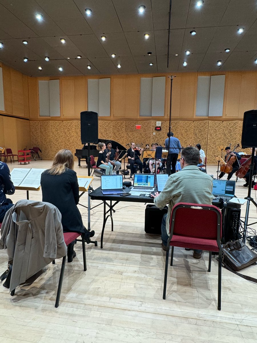 A fantastic first workshop for my concerto for augmented orchestra, PALETTE, in collaboration with musicians from the @JuilliardSchool conducted by Irfan Tengku . Live electronics for the augmented orchestra by @jodyelff. Juilliard will give the New York premiere!