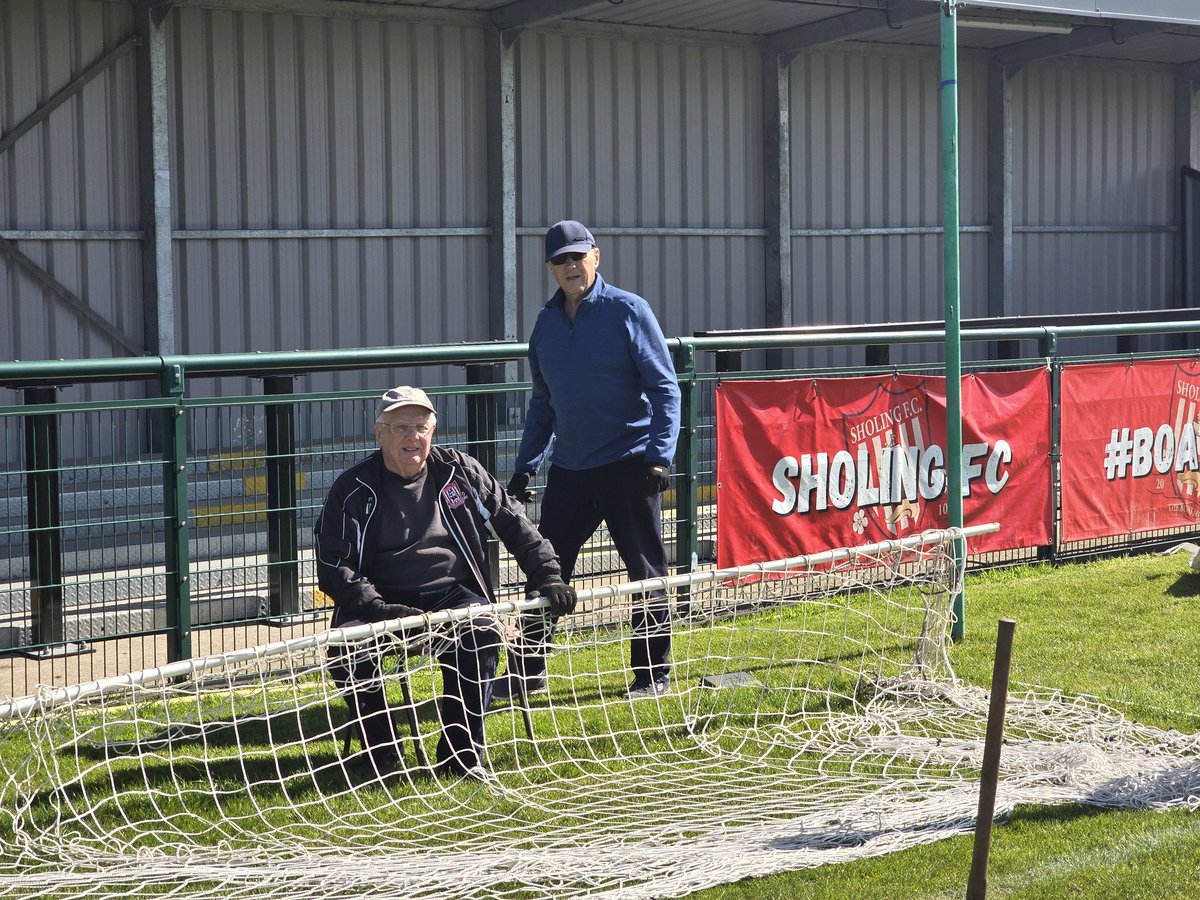 Still working on a Saturday morning getting things ready for pitch renovations. Thanks to Trev, Mike & Keith for all their work at the ground during an extremely challenging season 👏⚽🌧️