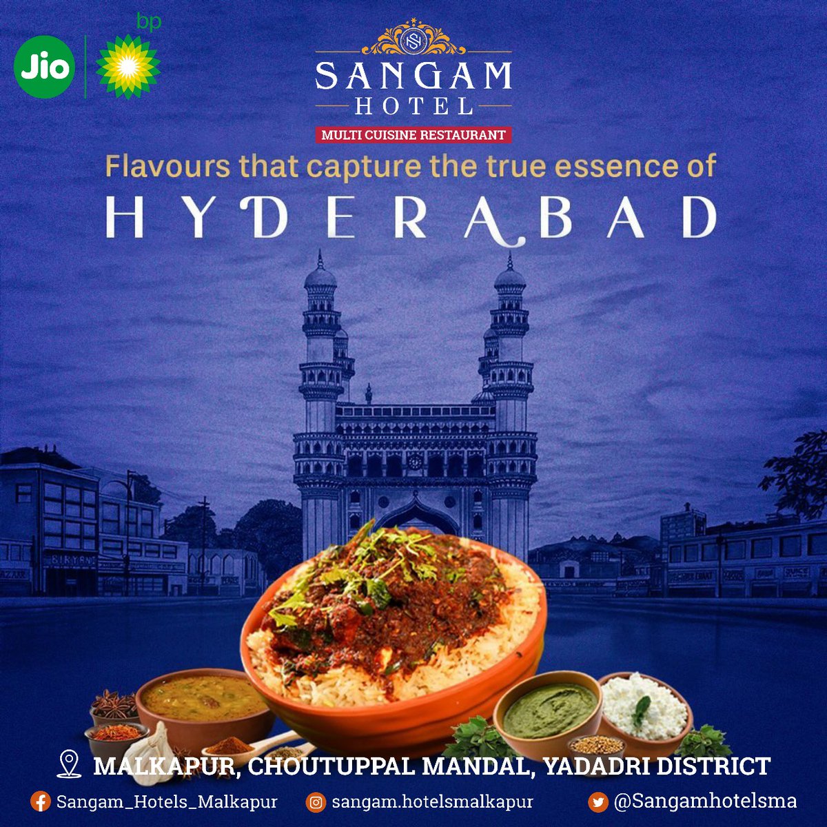 Flavours that Capture the true essence of Hyderabad! @Sangamhotelsma

#Chickenbiryani #nonveg #biryanilovers #muttonbiryani #food #foodie #foodporn #instafood #lunch #healthyfood #yummy #foodphotography #delicious #brunch #dinner #coffee #foodblogger #foodstagram #homemade