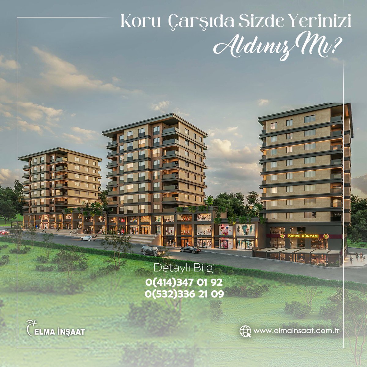 elmainsaat's tweet photo. Güzelşehirin kalbinde birbirinden bağımsız açık avm statüsünde 26 adet bitişik nizam farklı boyutlarda   iş yeri kiralama ve satış için hazır duruma gelmiştir. Güzelşehirde her yol KORU ‘ya çıkar.#elmainşaat #koru #işyeri #esnaf #karaköprü #şanlıurfa https://t.co/3C8VtVMaMm