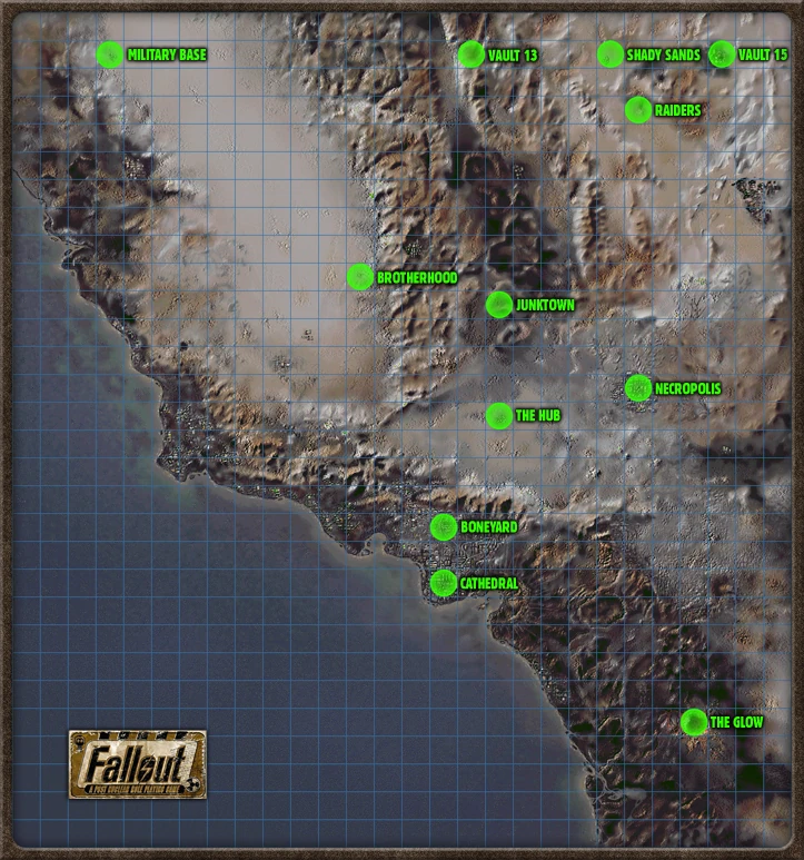 daggerfall's dungeon generation system could work so well combined with fallout 1 & 2's world map travel system. pre-war hi-tech gov facilities, natural caverns...