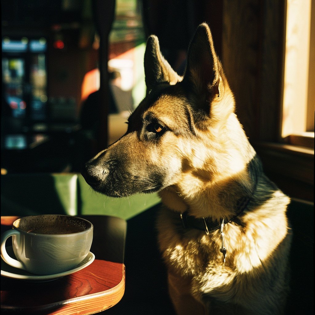 Dzień dobry, kawy?
GM! Some coffee?
#midjourney #aiartcommunity #AIart #aiartist #AIArtwork #ArtistOnTwitter #AIbeauties #dogai #mysteriousdog #azor