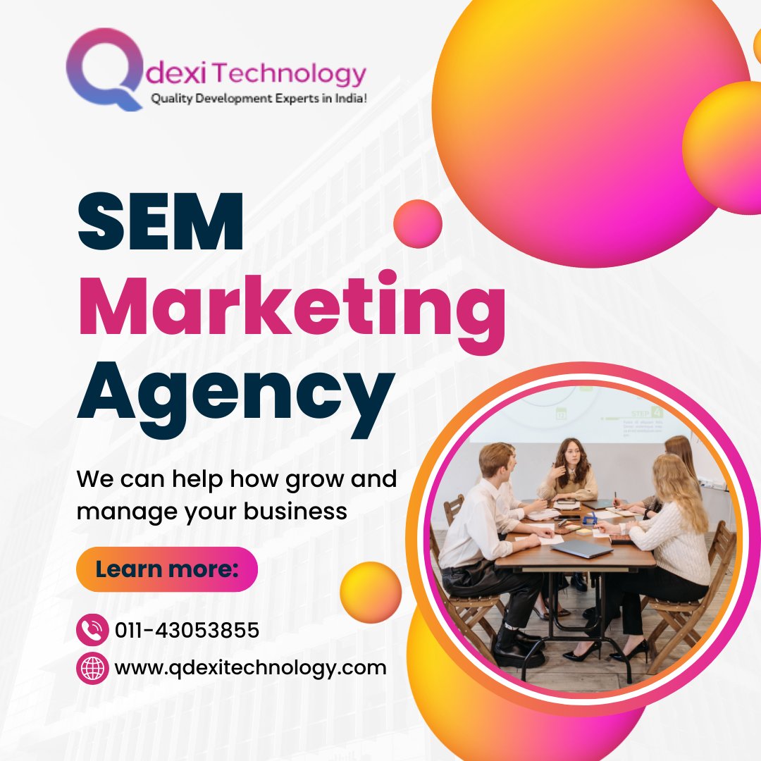 #QdexiTechnology specializes in #SEM #Marketing, helping businesses increase online visibility through paid search campaigns. Their strategic approach optimizes ad spend and generates leads for sustainable growth.

Visit Us: bit.ly/3wkjbxI

#SEMMarketing #PPC #Digital