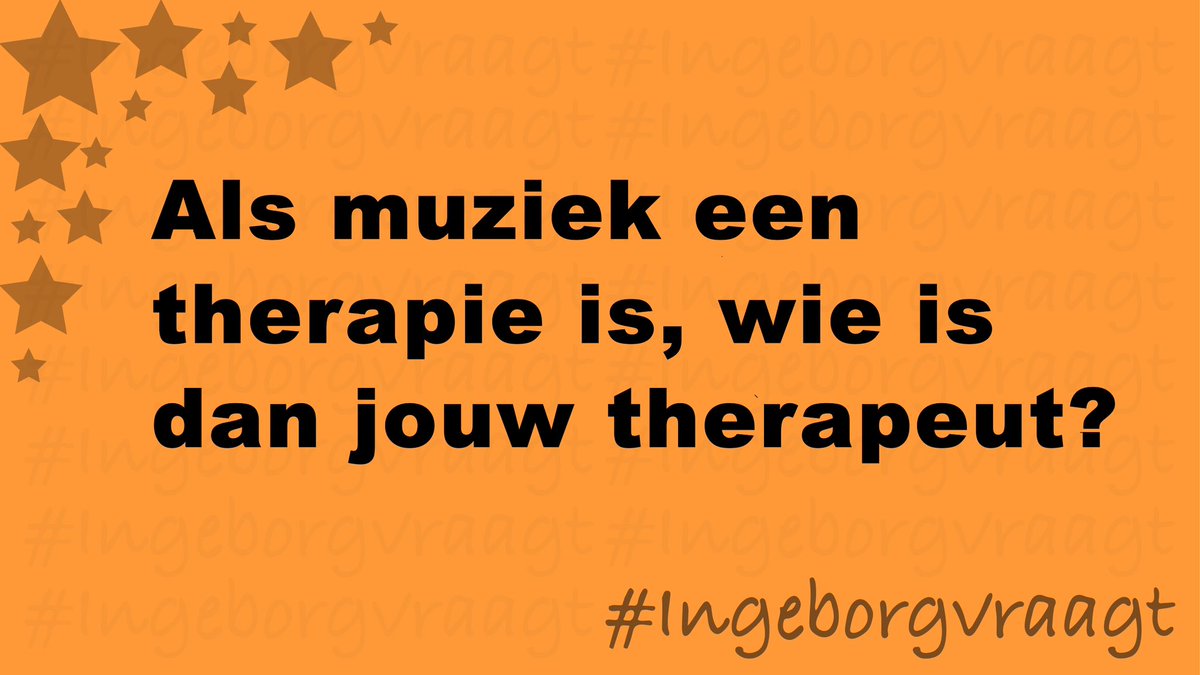 Als muziek een therapie is, wie is dan jouw therapeut? #IngeborgVraagt