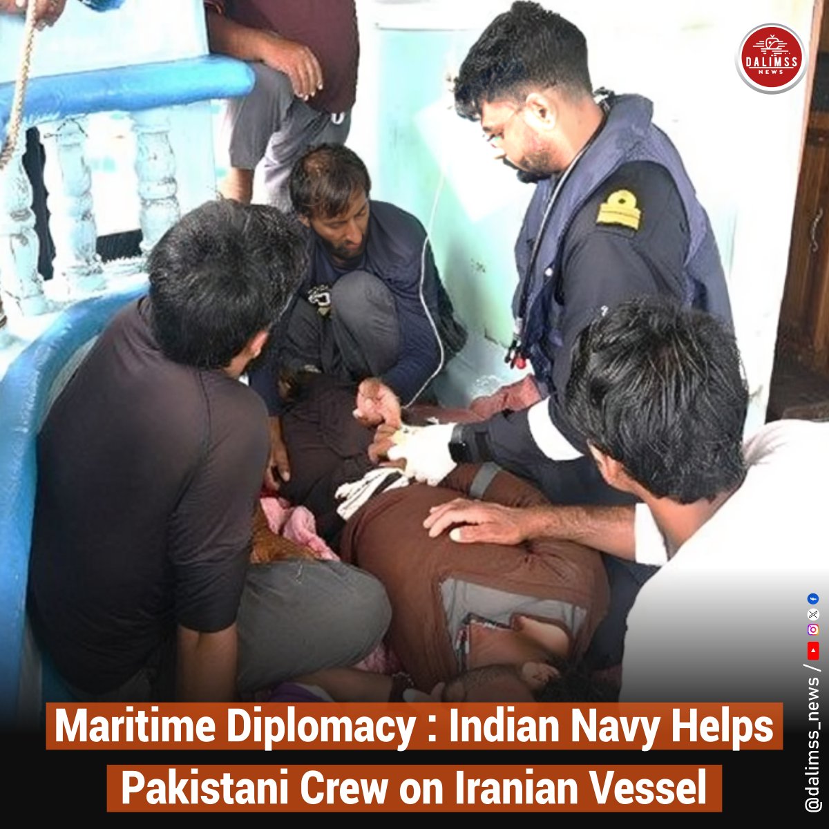 An Indian warship extends assistance to a Pakistani crew aboard an Iranian fishing vessel. This act of cooperation transcends borders, showcasing humanitarian efforts amid maritime operations.
#INSSumedha #Pakistan #India #Iranianfishingvessel #ArabianSea
