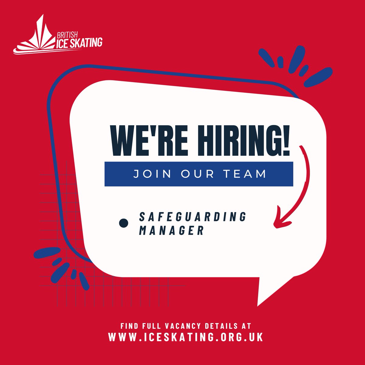 Vacancy alert! We're recruiting for a Safeguarding Manager to work with us and Great Britain Ice Hockey. Interested, or know someone who might be? Full details ➡️ iceskating.org.uk/work-with-us #JoinTheTeam #VacancyAlert #JobsInSport #Safeguarding #SharedService #NGBJobs